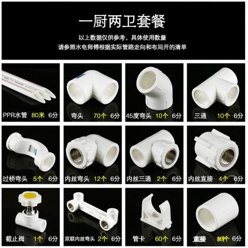 现货【品质家装套餐】1厨1卫2卫ppr水管4分管6绿色d20配件25热熔