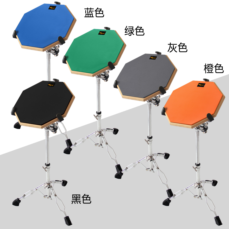 rivera 12寸哑鼓垫套装 哑鼓练习鼓架子鼓爵士鼓练习器静音鼓垫