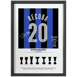 国米萨内蒂米利托球衣号码实木装饰相框照片墙桌摆挂框壁画