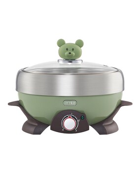 ENTE昂特小绿锅多功能电火锅升小型家庭电煮锅