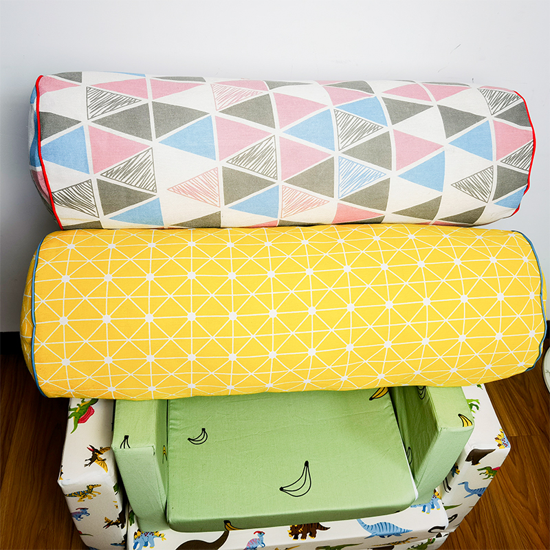 现代棉麻长筒圆柱抱枕客厅沙发卧室靠垫午睡腰枕含芯长条枕拆洗