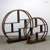 黑鸡翅实木多宝架阁博古架成列柜奇石紫砂壶架底座红木古董架