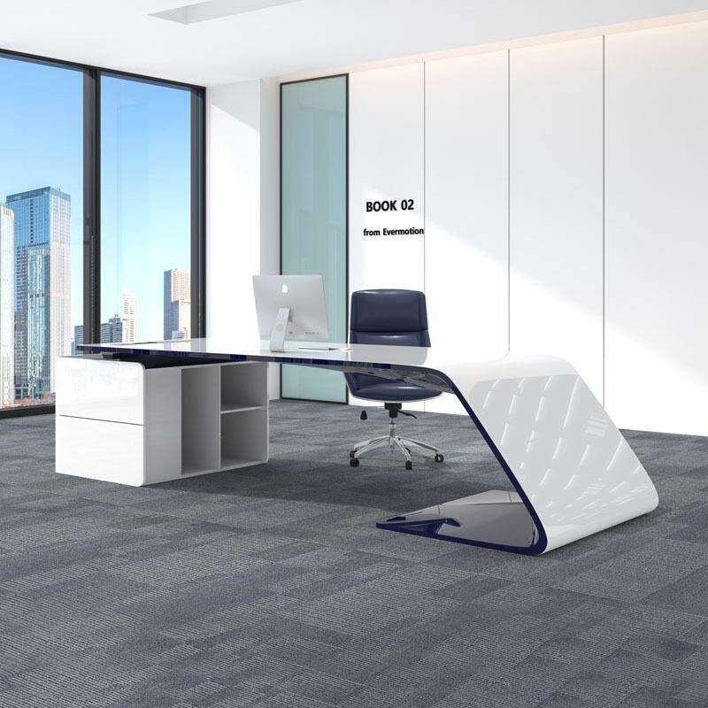 烤漆办公老板桌总裁班台现代办公室经理主管办公桌椅组合家具书桌