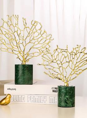 招财树高档轻奢摆件客厅电视柜玄关书酒柜装饰工艺礼品摆饰乔迁开