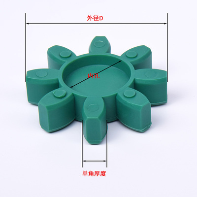兴大梅联轴器缓冲垫四角六角八角弹性减震垫连轴器胶垫