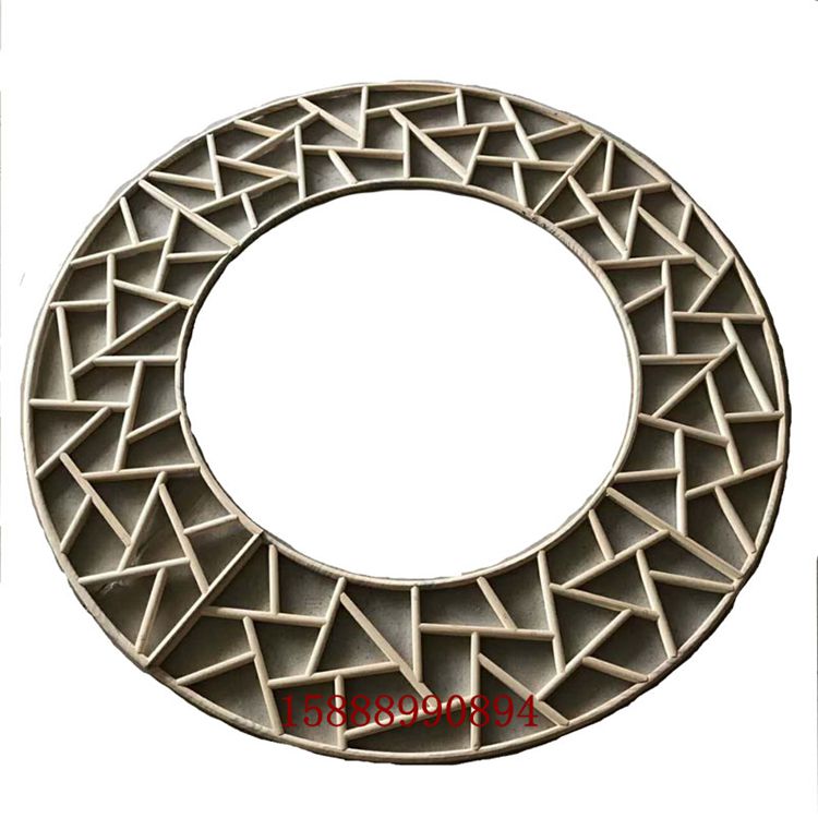 东阳木雕花格吊顶圆形实木花格中式仿古隔断屏风门窗