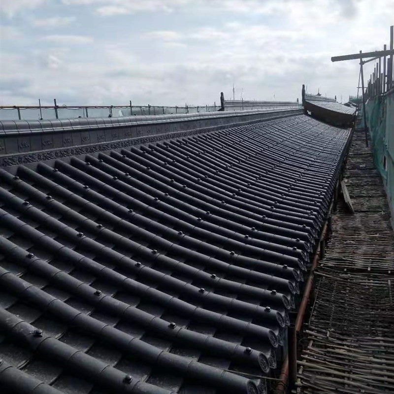 树脂瓦一体仿古瓦屋檐瓦PC塑料瓦装饰瓦复古瓦围墙古建瓦门头瓦