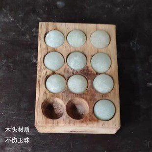 玉珠抛光盘批量托珠盘多孔木材珠盘羊皮镜面抛光盘牛皮光洞洞板