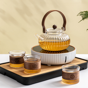 家用耐高温花茶壶套装 日式 下午茶茶具围炉煮O茶器具茶壶玻璃泡茶