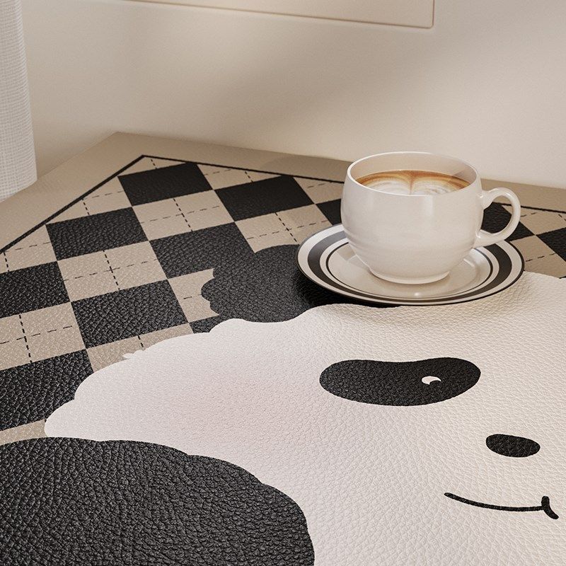 熊猫电视柜台面皮革保护垫子餐边柜垫电视柜长条餐桌垫防水油,居家布艺,桌布,淘宝优惠券,粉丝福利购,淘宝优惠卷