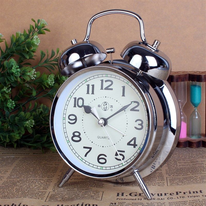 创意金属学生静音夜视灯闹钟卧室床头懒人床困难户闹钟床铃表,家居饰品,台钟/闹钟,淘宝优惠券,粉丝福利购,淘宝优惠卷