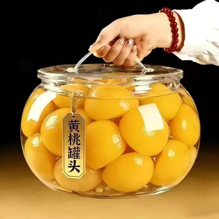 【新货】新鲜黄桃罐头510g新鲜黄桃水果超大瓶水果罐头网红零食