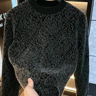 云枢优衣馆秋冬新男n士长袖 休闲上Q衣加绒舒适保暖欧 T恤圆领时尚