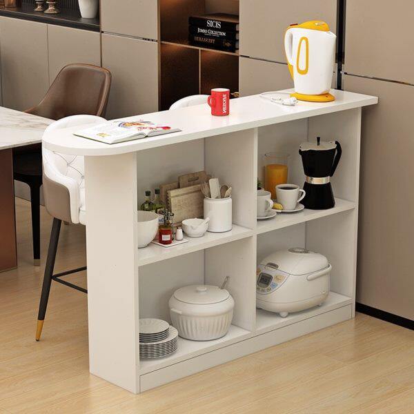 小户型吧台桌家用轻奢客餐厅靠墙玄关隔断柜厨房多功能置物架北欧