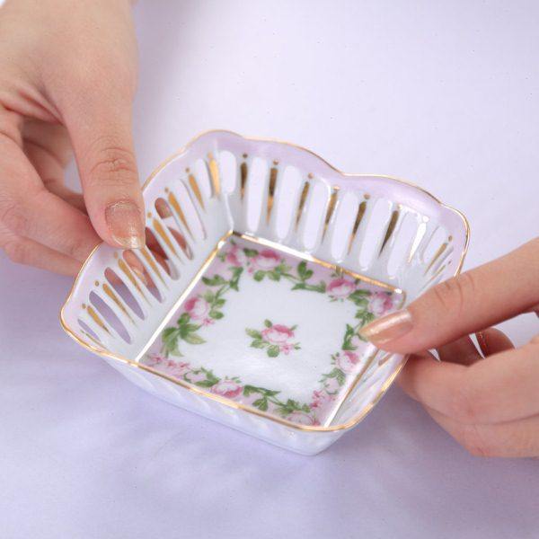 西尚玫瑰精油小皂盒手工香皂碟迷你陶瓷欧式描金卫生间洗漱台托盘,家庭/个人清洁工具,皂盒,淘宝优惠券,粉丝福利购,淘宝优惠卷