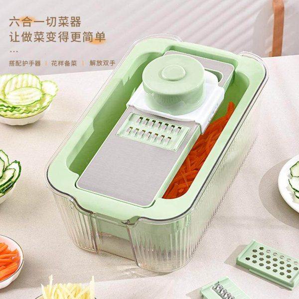 多功能双层切菜神器家用不锈钢土豆切丝刨擦丝厨房双层沥水篮洗菜