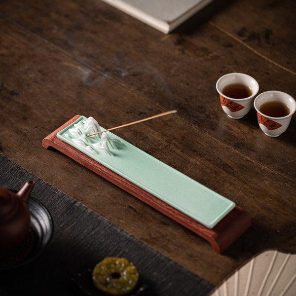 千里江山香插线香炉家用室内卧香炉陶瓷摆件插香香座线香座香薰炉,家居饰品,香托/香盘/香座/香插,淘宝优惠券,粉丝福利购,淘宝优惠卷