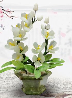 玉雕玉石工艺品客厅家居饰品玉器博古架盆景餐厅现代中国风摆件