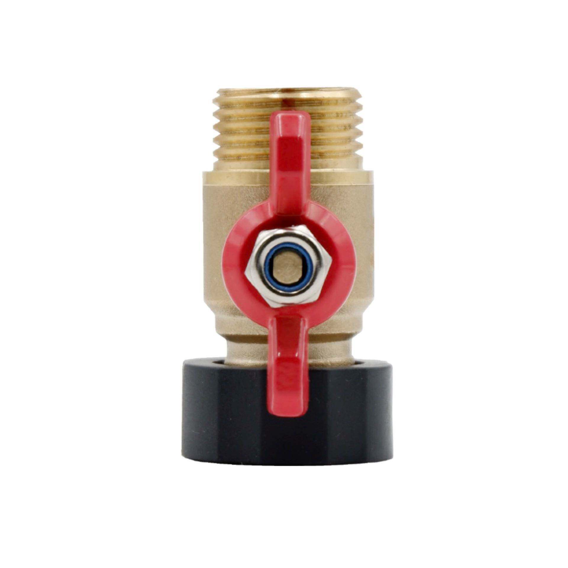 园林铜接头黄铜3/4大口径单通球阀6分花园单向阀3/4大流量单通