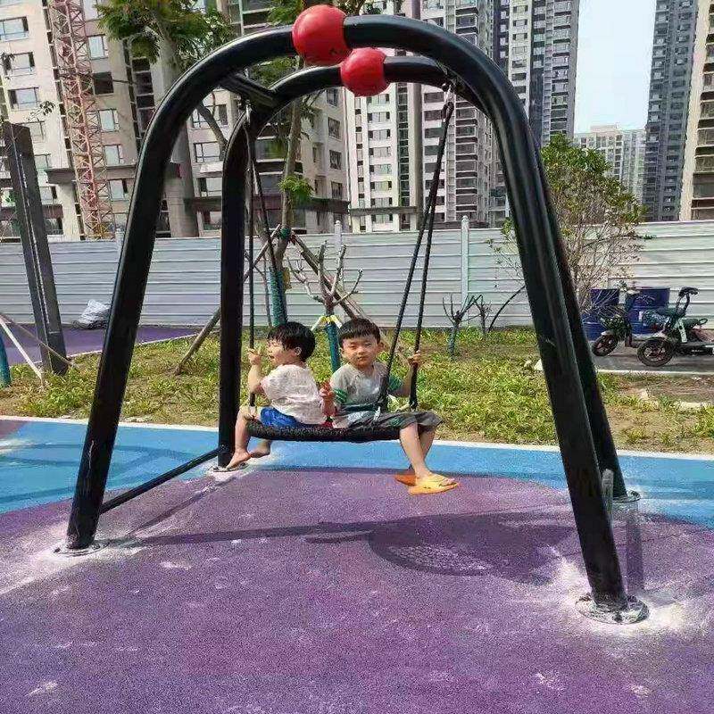 儿46童户外大型园小公感吊盘无动力亲子区休闲秋千统荡椅玩具乐园