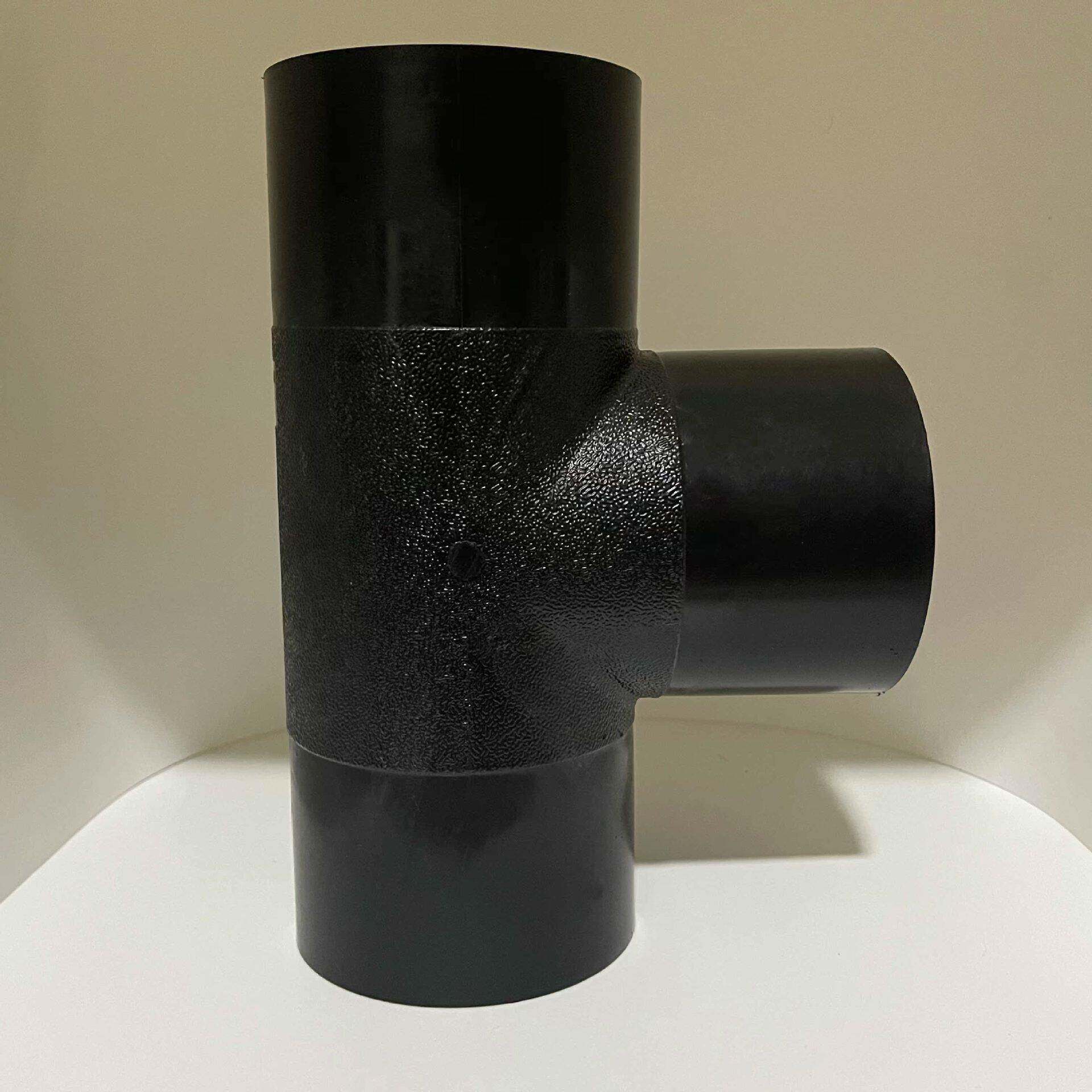 PE管管件hdpe63~400对接三通pe对焊径三通热熔等接头75-4正00材管