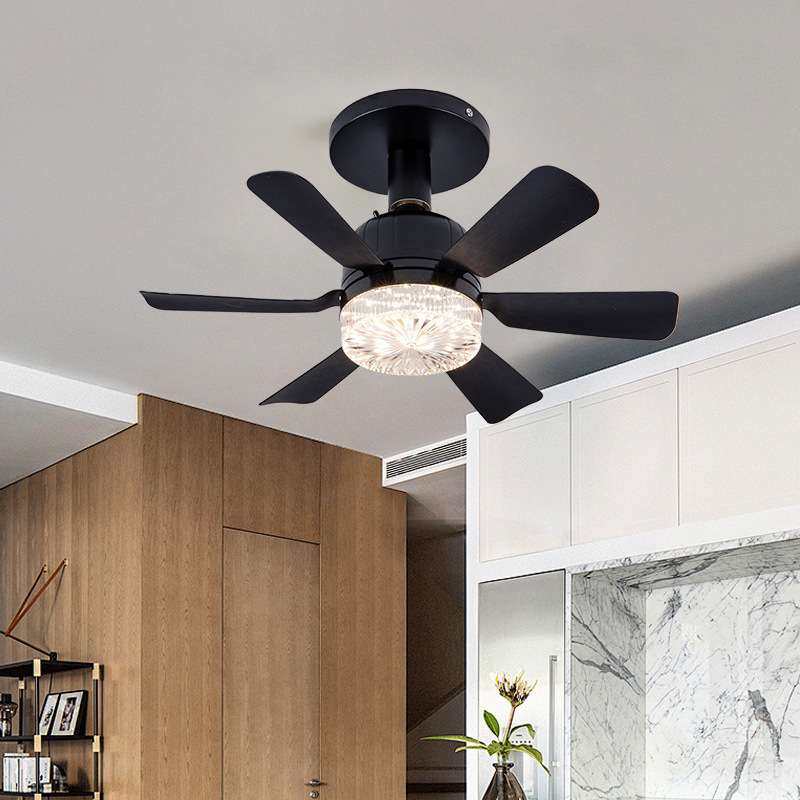 E27螺口风扇灯新款卧室厨房led节能家用卧室吸顶吊灯遥控一体吊扇