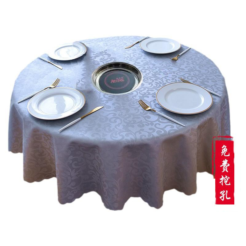 火锅店桌布挖孔酒店饭店圆桌桌布新款防水防油防烫免洗,居家布艺,桌布,淘宝优惠券,粉丝福利购,淘宝优惠卷