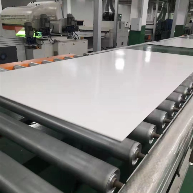 纯白混油科定板U涂装木皮板电视背景墙护墙板纯白木饰贴皮KD