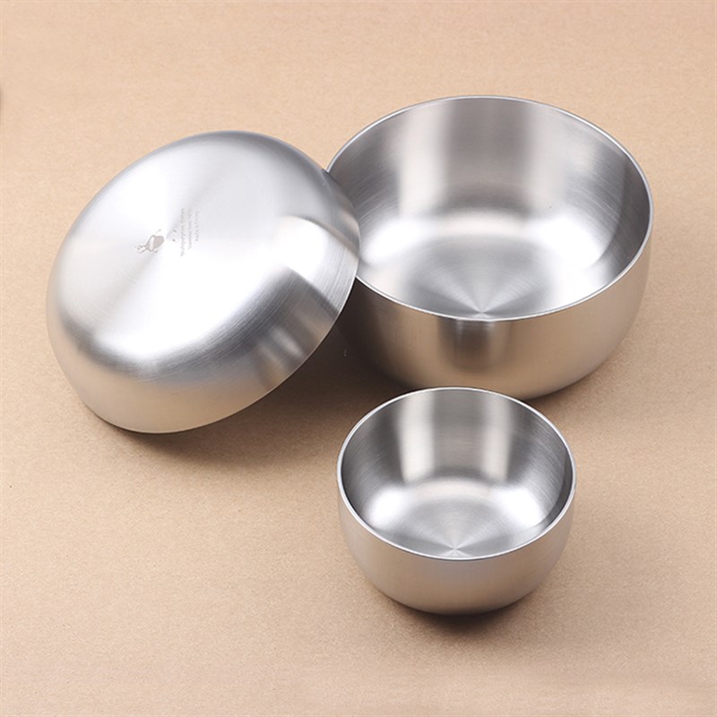 加厚18/10不锈钢饭碗面碗0面碗粥碗水果沙拉碗一体11 1cm