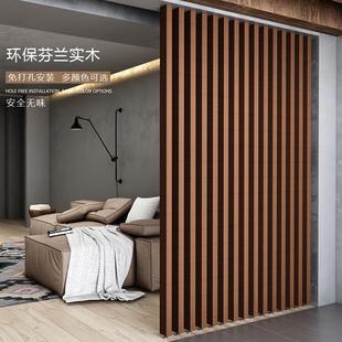 饰格栅 入户玄关立柱进门客厅实木条屏风隔断柱子卧室房间免打孔装