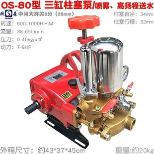 4500三缸柱塞泵5200高山远程送水泵打药抽水清洗机 OS欧森80型120