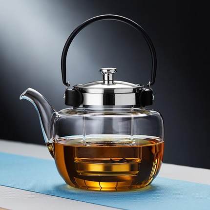 绿昌明玻璃煮茶壶白茶专用大容量提梁泡茶壶电陶炉烧水壶茶具套装