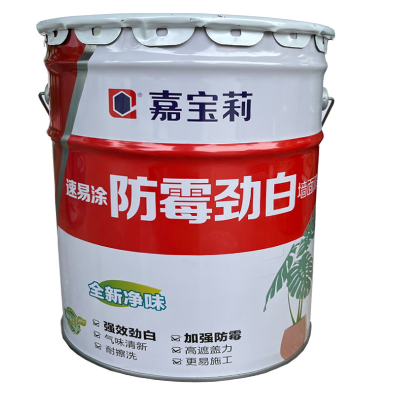 嘉宝莉速易涂劲白内墙漆净味环保水性油漆涂料白色