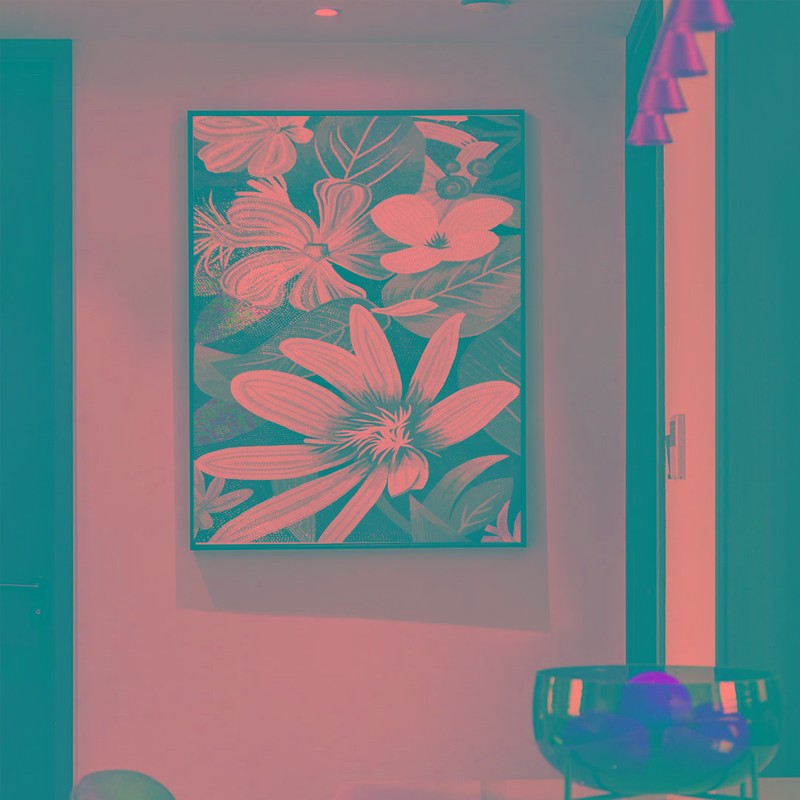 现代朵艺术壁画马赛瓷砖背景墙剪画拼图拼