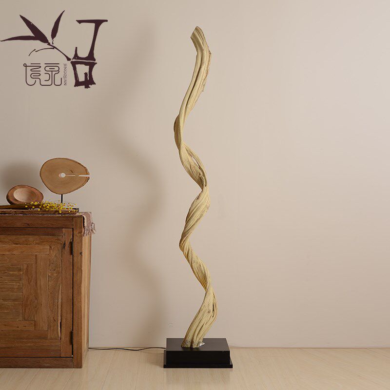 境泉东南亚设计师艺术大落地灯酒店玄关装饰灯饰创意藤条地灯