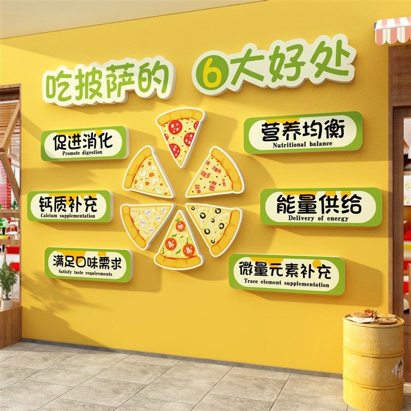 披萨店墙面装饰蛋挞炸鸡汉堡创意广告海报小吃店玻璃纸挂画,家居饰品,文化墙贴,淘宝优惠券,粉丝福利购,淘宝优惠卷