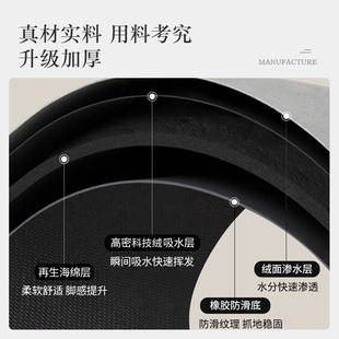 门槛石地垫吸水窄长条地毯过门石超薄硅藻浴室入户卫生间小尺寸泥