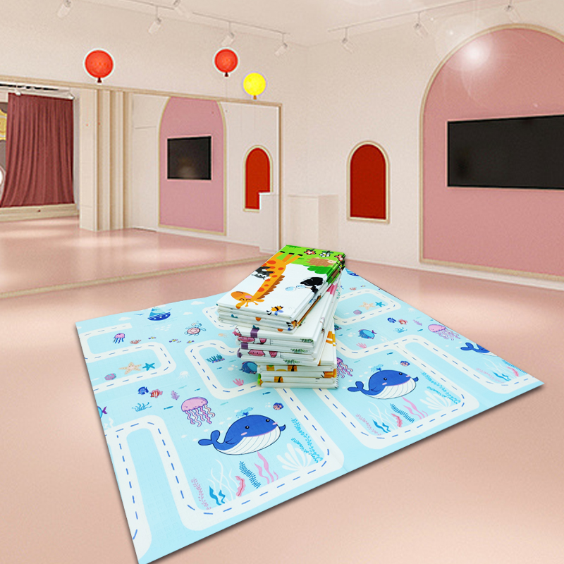 宝宝玩具折叠爬行垫防水隔冷加大加厚儿童爬爬垫室内游戏地垫拼接