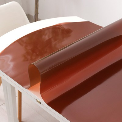 美清tpu桌垫白色桌布黑色软玻璃防水防油免洗椭圆形餐桌布台布tpu