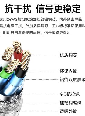 帝特U转22转换器通讯串口线工业级芯片带灯DT9