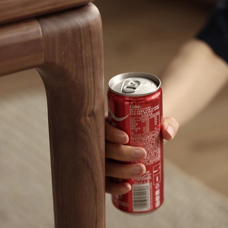 实木岩板餐桌家用小户型大板桌北美吃饭桌子客厅饭桌