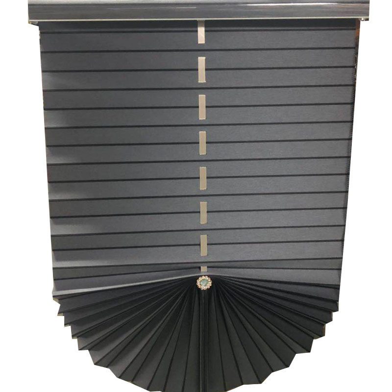 纯色遮光窗帘深灰色扇形卷帘拉帘升降窗帘卧室书房高端防水爱琴帘