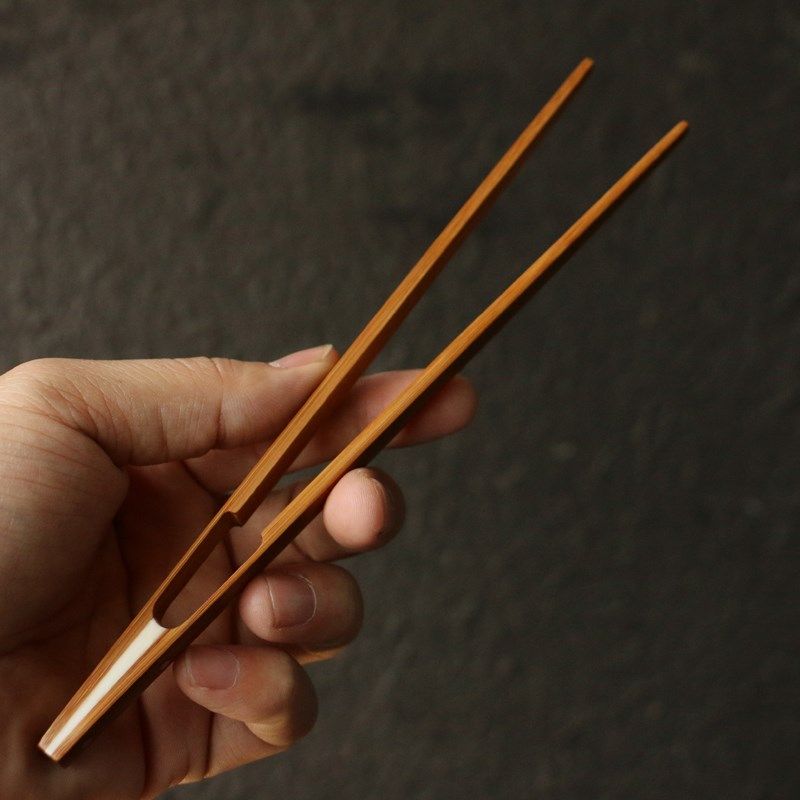 去皮打磨广西老煤竹纯手工精工制作茶道茶夹茶具零配竹器工艺品竹