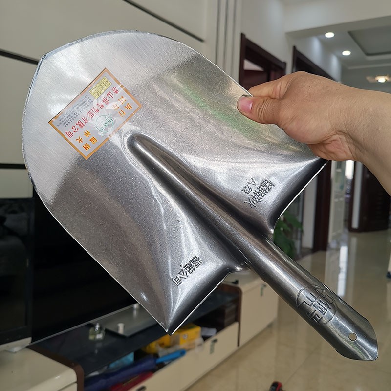 钢马全刚大尖锹挖土锹挖树锹级锰钢淬火抛光农用农具沟锹钢锹