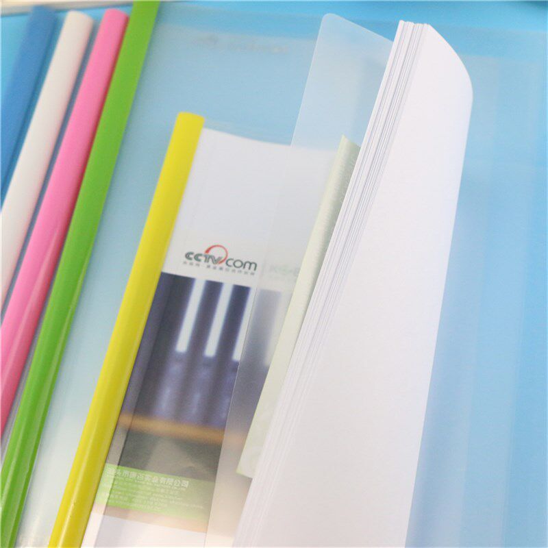 康百Q3110透明办公A4拉杆夹资料夹抽杆文件夹5色背厚7mm 报告夹