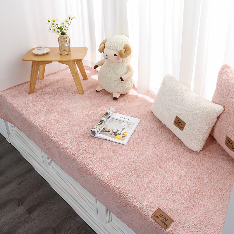 主卧飘窗垫定做毛绒飘窗毯坐垫阳台垫子毯公主房间网红装饰窗台垫