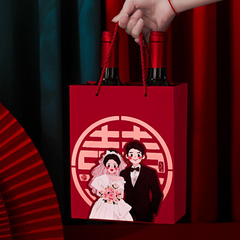 婚庆用品大全结婚手提袋喜糖盒子大号订婚伴手礼高级感礼物包装盒