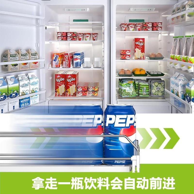 冰箱汽水罐收纳盒 饮料推进器 自推式苏打水饮料架 白色条形双杠,商业/办公家具,超市货架,淘宝优惠券,粉丝福利购,淘宝优惠卷