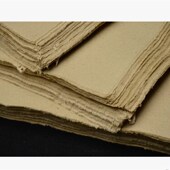 加厚纯手工毛边纸厚薄纯手工毛边纸78x48cm书法练习半生熟1刀包