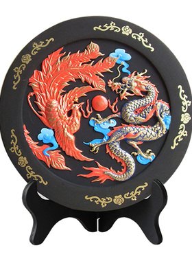 活性炭雕工艺品龙凤呈祥中式婚庆礼品家居装饰品摆设结婚礼物摆件